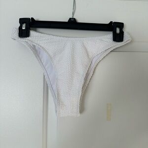 White ribbed bikini bottoms